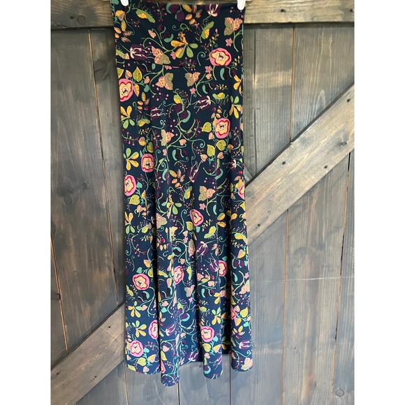 Lularoe Maxi Skirt Womens Extra Small Blue Floral Colorful Boho Flowy Stretchy - Picture 7 of 8